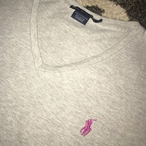 Women’s Ralph Lauren polo Vneck size XL, grey